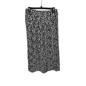 Mini Pleats Magic Scarf Black White Polka‎ Dot Maxi Skirt One Size